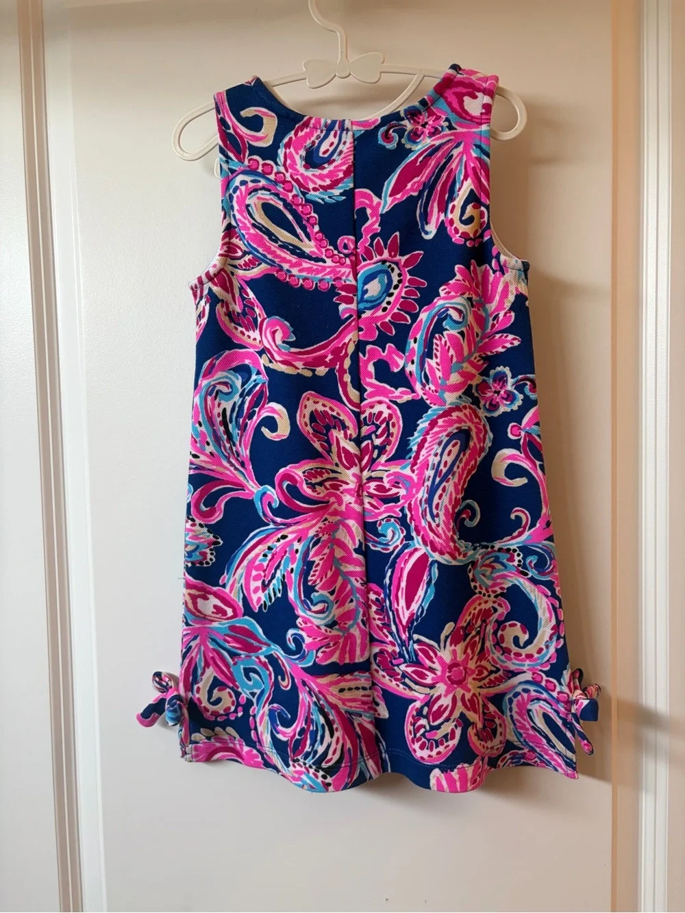 NWOT Lilly Pulitzer Girls’ Navy & Pink Floral Sleeveless Shift Dress